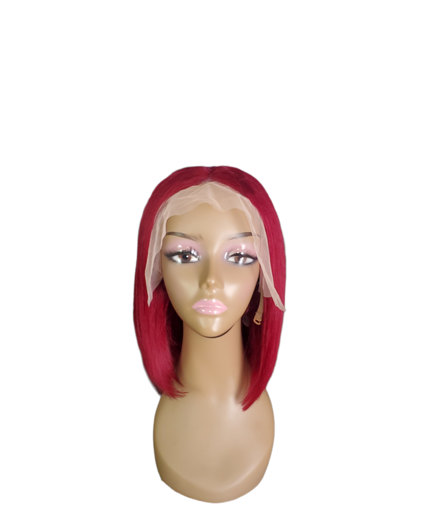 Transparent Lace Frontal Wine Bob Wig